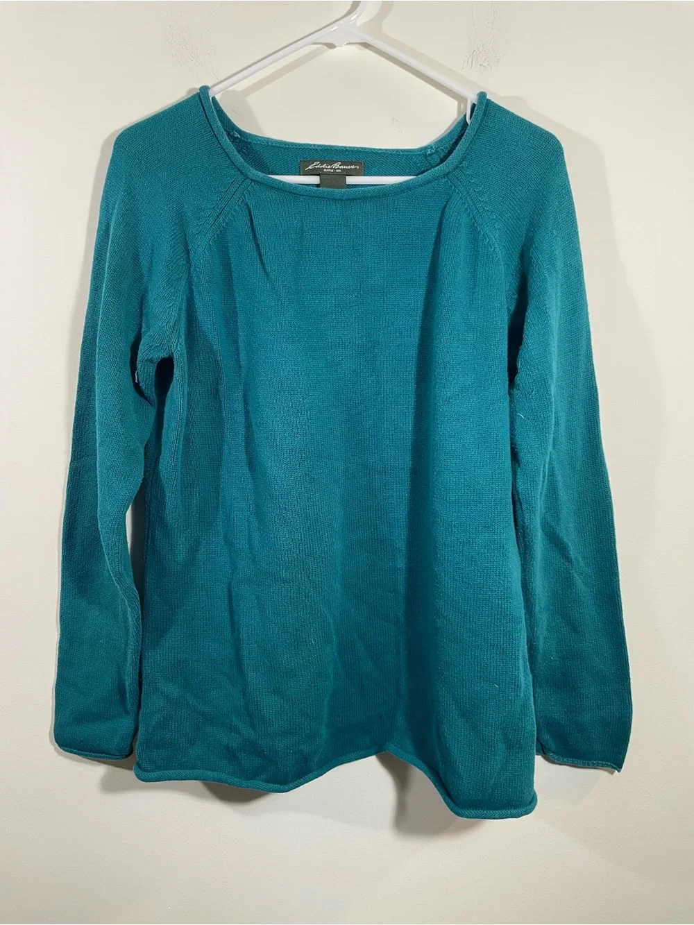 Eddie Bauer 100% cotton roll neck sweater L